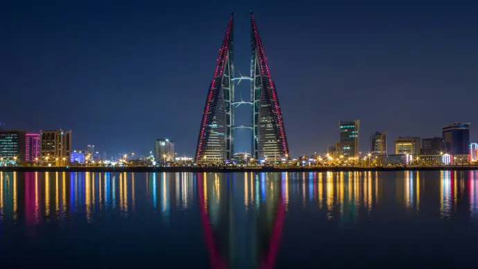 skyline of bahrain at Night